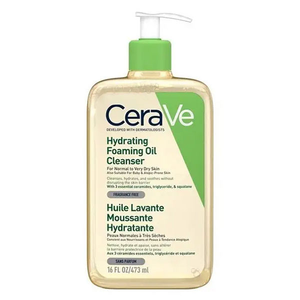 ژل شستشو روغنی فومی آبرسان سراوی 473 میل اصل | CeraVe Hydrating Foaming Oil Cleanser