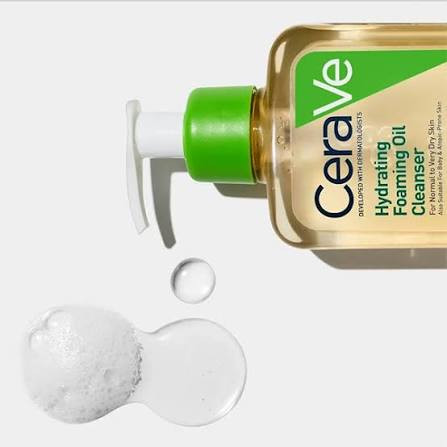 ژل شستشو روغنی فومی آبرسان سراوی 473 میل اصل | CeraVe Hydrating Foaming Oil Cleanser