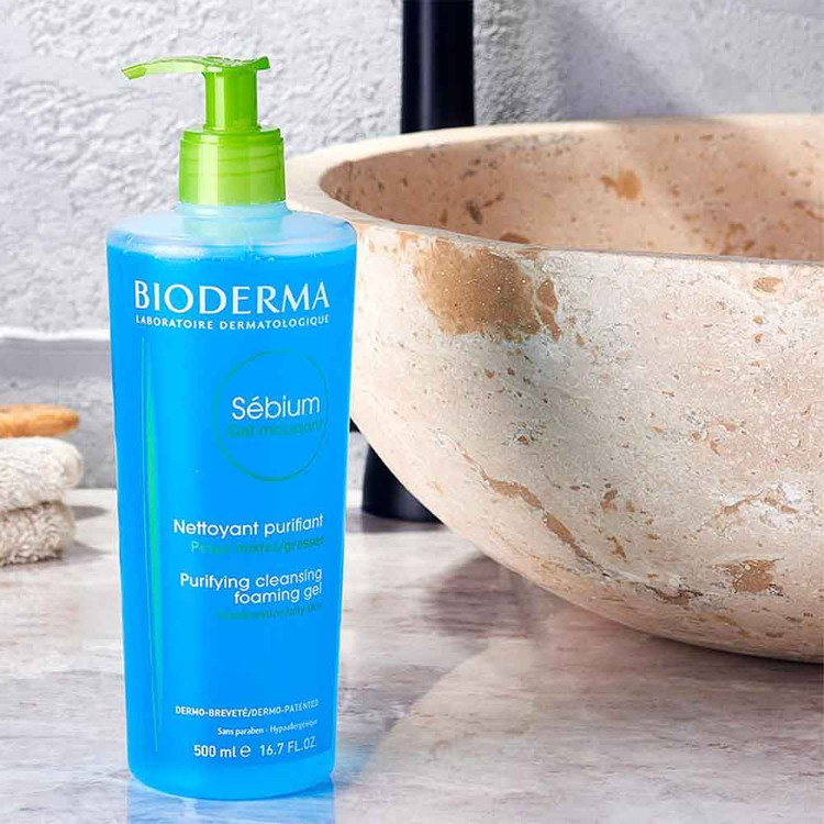 ژل شستشو سبیوم بایودرما 500 میل اصل | Bioderma Sebium Gel Moussant
