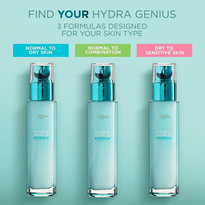 آبرسان هیدروجنیوس لورال پوست چرب و مختلط 70 میل | L’Oréal Hydra Genius Normal to Oily